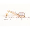 Серьги Xuping Позолота 18K пусеты Изящные подвески с цирконием и фианитами фото №2