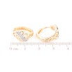 Серьги Xuping Позолота 18K + Родий колечки Ажурный узор с цирконием фото №2