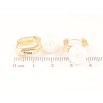 Сережки Xuping Позолота 14K колечка «Напис Lucky з перлинами» фото №2 Сережки Xuping Позолота 14K колечка «Напис Lucky з перлинами» фото №2