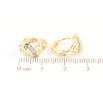 Сережки Xuping Позолота 14K колечка «Вензельний візерунок з цирконієм» фото №2