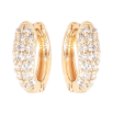 Серьги Xuping Позолота 18K подвески на колечках Цветочки с цирконием 2 в 1 фото №3 Серьги Xuping Позолота 18K подвески на колечках Цветочки с цирконием 2 в 1 фото №3