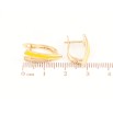 Серьги Xuping Позолота 18K английский замок Дорожка циркония и желтой эмали фото №2