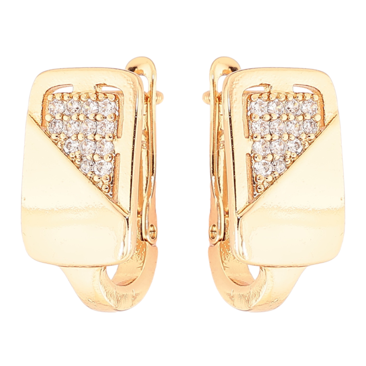 Серьги Xuping Позолота 18K английский замок Инкрустация цирконием фото №23