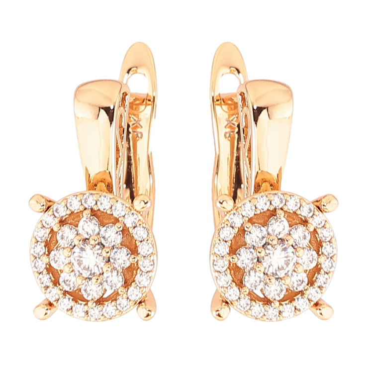 Серьги Xuping Позолота 18K английский замок Узор с инкрустацией цирконием фото №20
