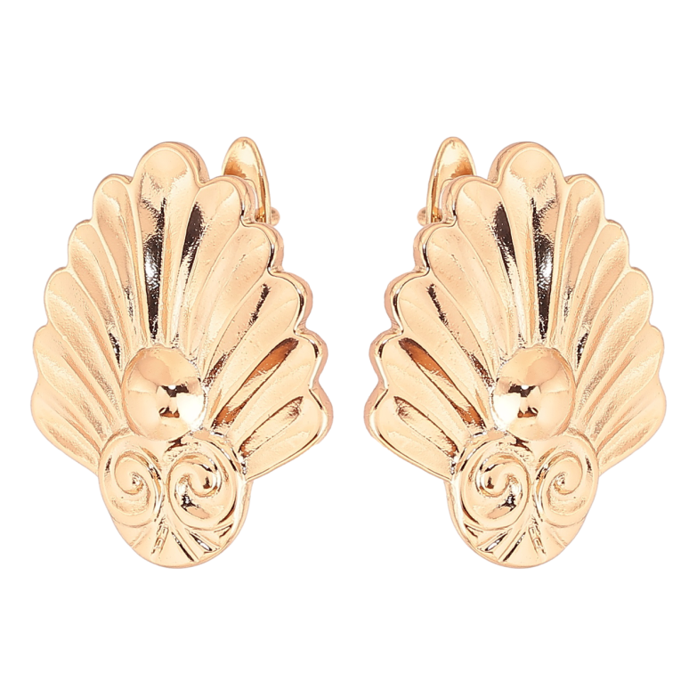 Серьги Xuping Позолота 18K английский замок Фантазийный узор фото №1 Серьги Xuping Позолота 18K английский замок Фантазийный узор фото №1