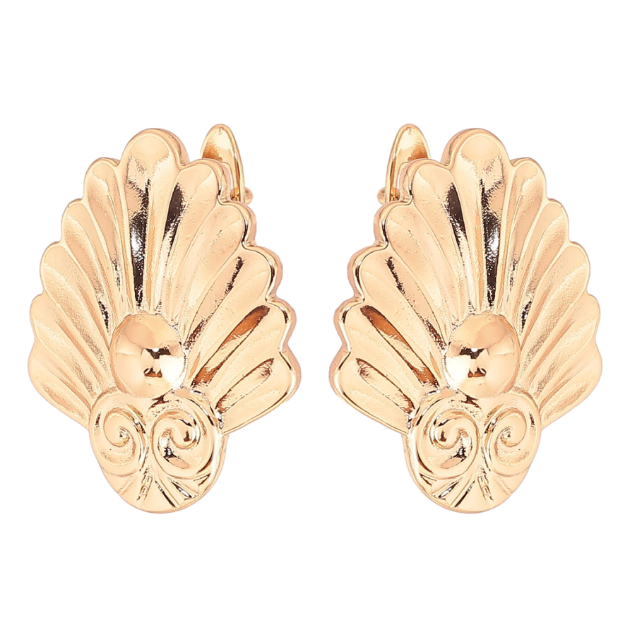 Серьги Xuping Позолота 18K английский замок Фантазийный узор фото №1 Серьги Xuping Позолота 18K английский замок Фантазийный узор фото №1