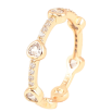 Кольцо Xuping Позолота 18K Дорожка циркония с кристальными сердечками фото №2 Кольцо Xuping Позолота 18K Дорожка циркония с кристальными сердечками фото №2
