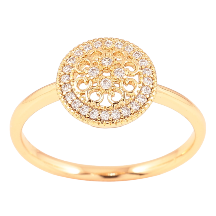 Кольцо Xuping Позолота 18K Ажурный круг с цирконием фото №9 Кольцо Xuping Позолота 18K Ажурный круг с цирконием фото №9
