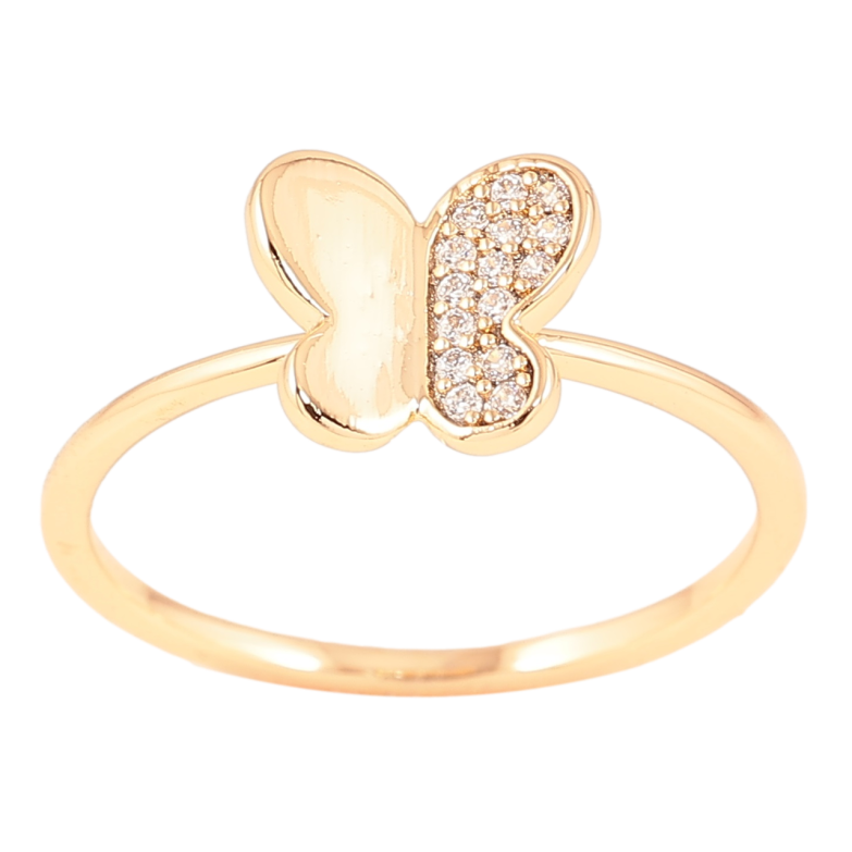 Каблучка Xuping Позолота 18K «Метелик з цирконієм» фото №6 Каблучка Xuping Позолота 18K «Метелик з цирконієм» фото №6