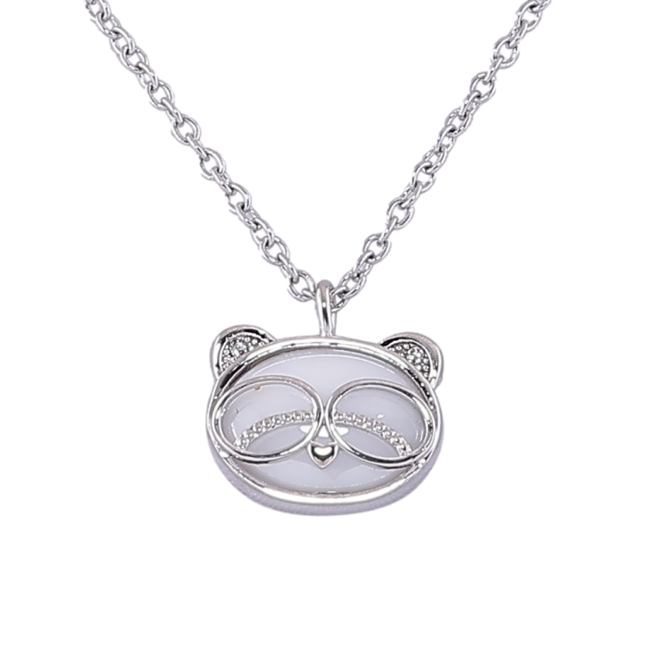 Подвеска на цепочке Xuping ТТМ Stainless Steel цвет Родий Панда с белой керамикой дл. 43-47см х 1.5мм фото №21 Подвеска на цепочке Xuping ТТМ Stainless Steel цвет Родий Панда с белой керамикой дл. 43-47см х 1.5мм фото №21