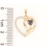 Кулон Xuping Позолота 18K Сердце с цирконием и черным фианитом для цепочки до 5мм фото №2 Кулон Xuping Позолота 18K Сердце с цирконием и черным фианитом для цепочки до 5мм фото №2