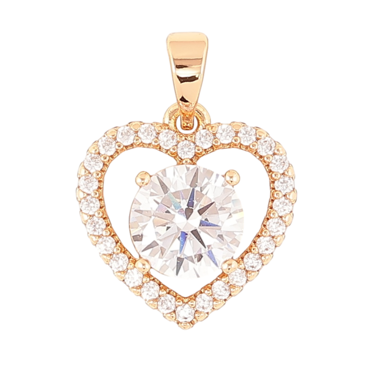 Кулон Xuping Позолота 18K «Сердечка з інкрустацією цирконієм» для ланцюжка до 5мм фото №4 Кулон Xuping Позолота 18K «Сердечка з інкрустацією цирконієм» для ланцюжка до 5мм фото №4