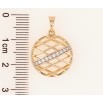 Кулон Xuping Позолота 18K «Різьблене коло з доріжкою цирконію» для ланцюжка до 5мм фото №2 Кулон Xuping Позолота 18K «Різьблене коло з доріжкою цирконію» для ланцюжка до 5мм фото №2