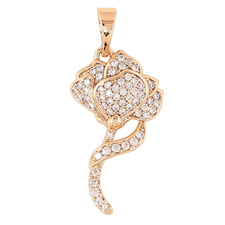Кулон Xuping Позолота 18K «Квітка з інкрустацією цирконієм» для ланцюжка до 5мм фото №8 Кулон Xuping Позолота 18K «Квітка з інкрустацією цирконієм» для ланцюжка до 5мм фото №8