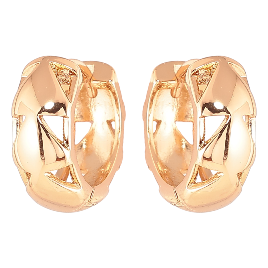 Серьги Xuping Позолота 18K колечки Декоративный узор фото №1 Серьги Xuping Позолота 18K колечки Декоративный узор фото №1