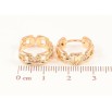 Сережки Xuping Позолота 18K колечка «Візерунок з цирконієм» фото №2 Сережки Xuping Позолота 18K колечка «Візерунок з цирконієм» фото №2