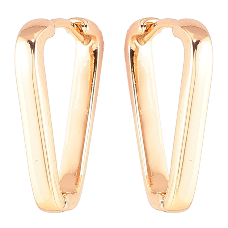 Серьги Xuping Позолота 18K колечки Треугольные фото №19