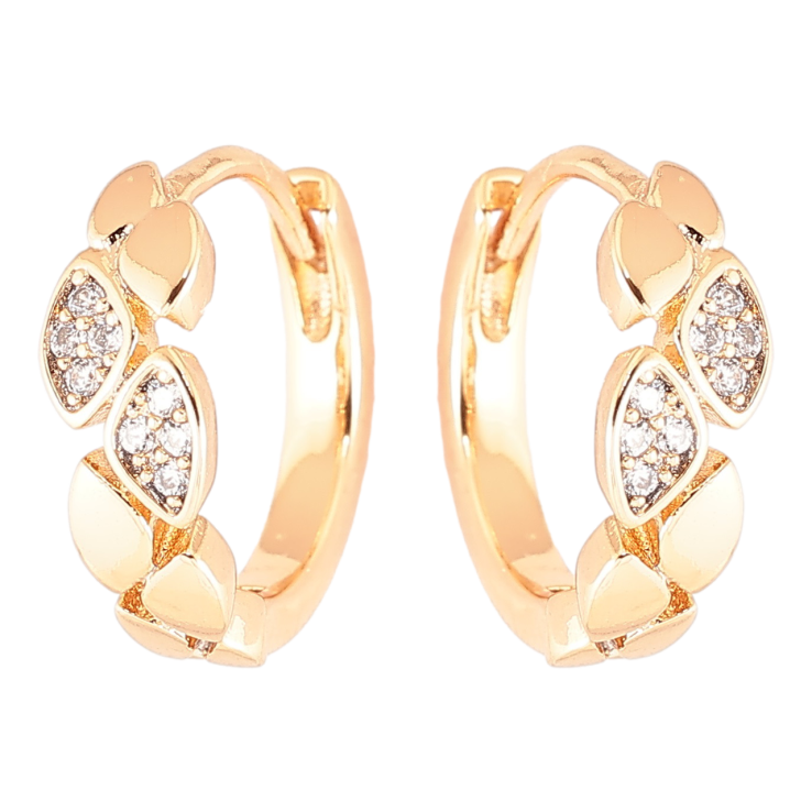 Сережки Xuping Позолота 18K колечка «Декоративний візерунок з цирконієм» фото №24 Сережки Xuping Позолота 18K колечка «Декоративний візерунок з цирконієм» фото №24