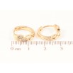 Сережки Xuping Позолота 18K колечка «Декоративний візерунок з цирконієм» фото №2