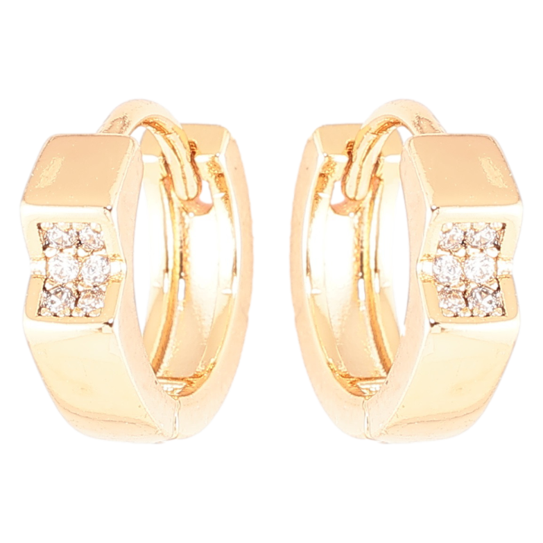 Серьги Xuping Позолота 18K колечки Декоративный узор с цирконием фото №1 Серьги Xuping Позолота 18K колечки Декоративный узор с цирконием фото №1