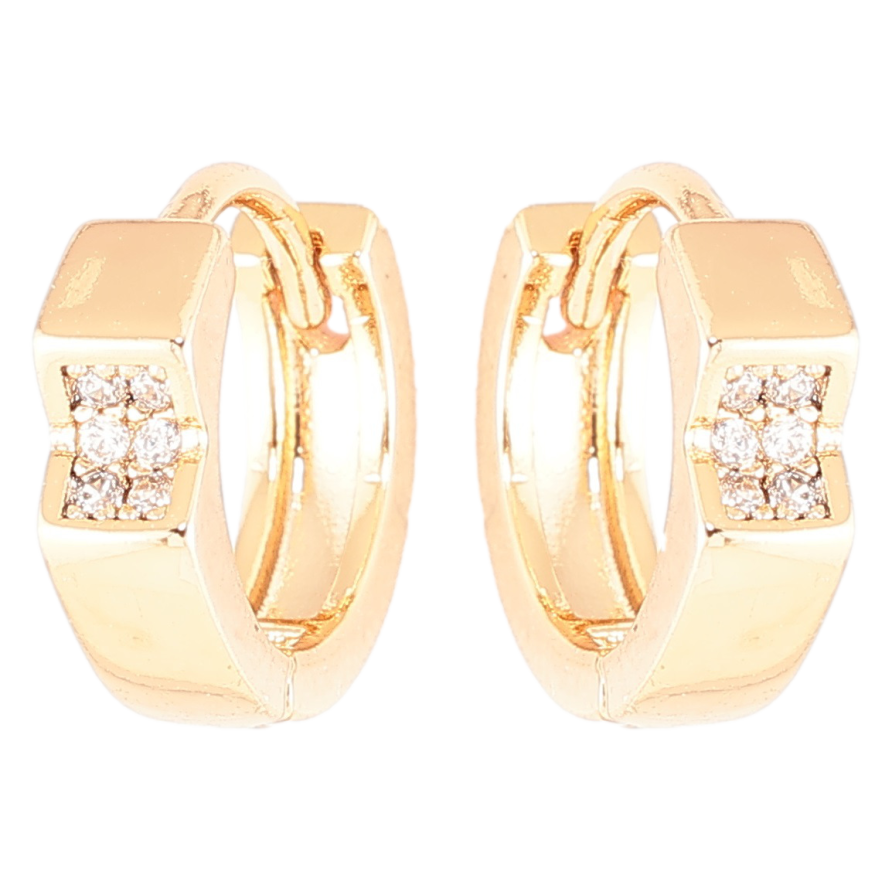 Серьги Xuping Позолота 18K колечки Декоративный узор с цирконием фото №1 Серьги Xuping Позолота 18K колечки Декоративный узор с цирконием фото №1