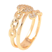 Кольцо Xuping Позолота 18K Цепочка с инкрустацией цирконием фото №2 Кольцо Xuping Позолота 18K Цепочка с инкрустацией цирконием фото №2