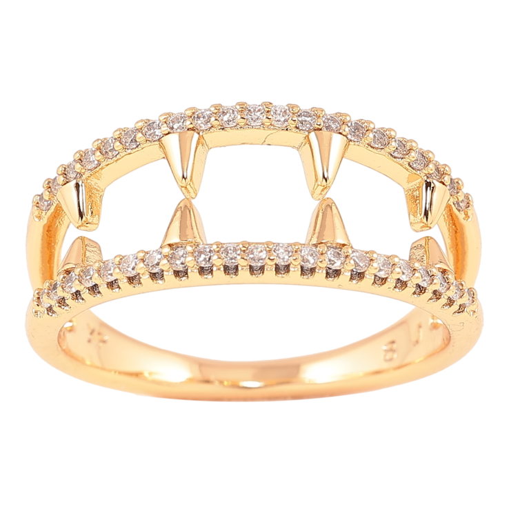 Кольцо Xuping Позолота 18K Дорожки циркония с зубчатым узором фото №20 Кольцо Xuping Позолота 18K Дорожки циркония с зубчатым узором фото №20