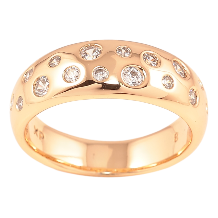 Кольцо Xuping Позолота 18K Россыпь циркония фото №1 Кольцо Xuping Позолота 18K Россыпь циркония фото №1