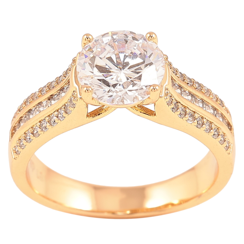 Каблучка Xuping Позолота 18K «Інкрустація цирконієм» фото №3