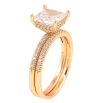 Кольцо Xuping Позолота 18K Двойное с инкрустацией цирконием и фианитом фото №2 Кольцо Xuping Позолота 18K Двойное с инкрустацией цирконием и фианитом фото №2