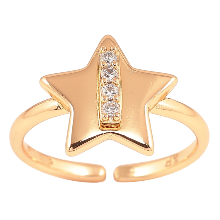 Каблучка Xuping Позолота 18K «Зірка з цирконієм» с. 16-17,18-19 фото №14 Каблучка Xuping Позолота 18K «Зірка з цирконієм» с. 16-17,18-19 фото №14