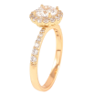 Кольцо Xuping Позолота 18K Фианит в обрамлении циркония фото №2 Кольцо Xuping Позолота 18K Фианит в обрамлении циркония фото №2