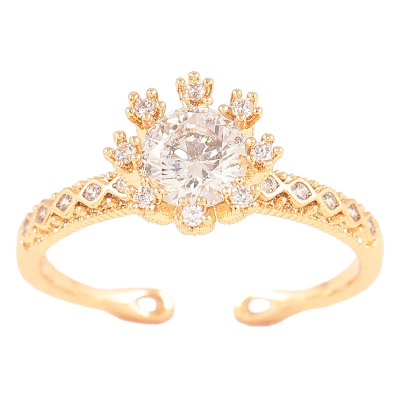 Каблучка Xuping Позолота 18K «Кришталевий блиск» фото №12 Каблучка Xuping Позолота 18K «Кришталевий блиск» фото №12