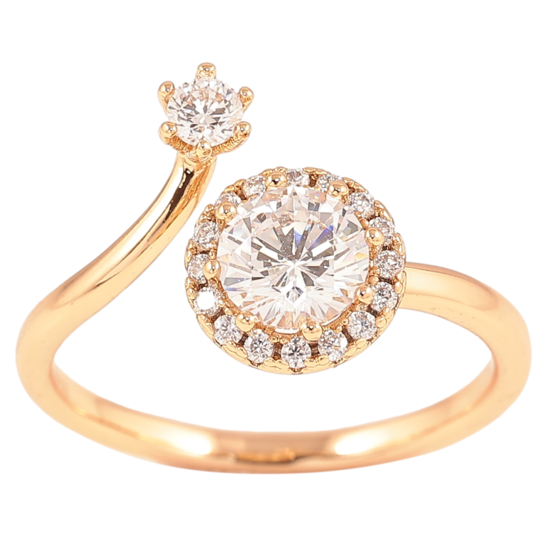 Каблучка Xuping Позолота 18K «Кришталевий блиск» фото №1 Каблучка Xuping Позолота 18K «Кришталевий блиск» фото №1