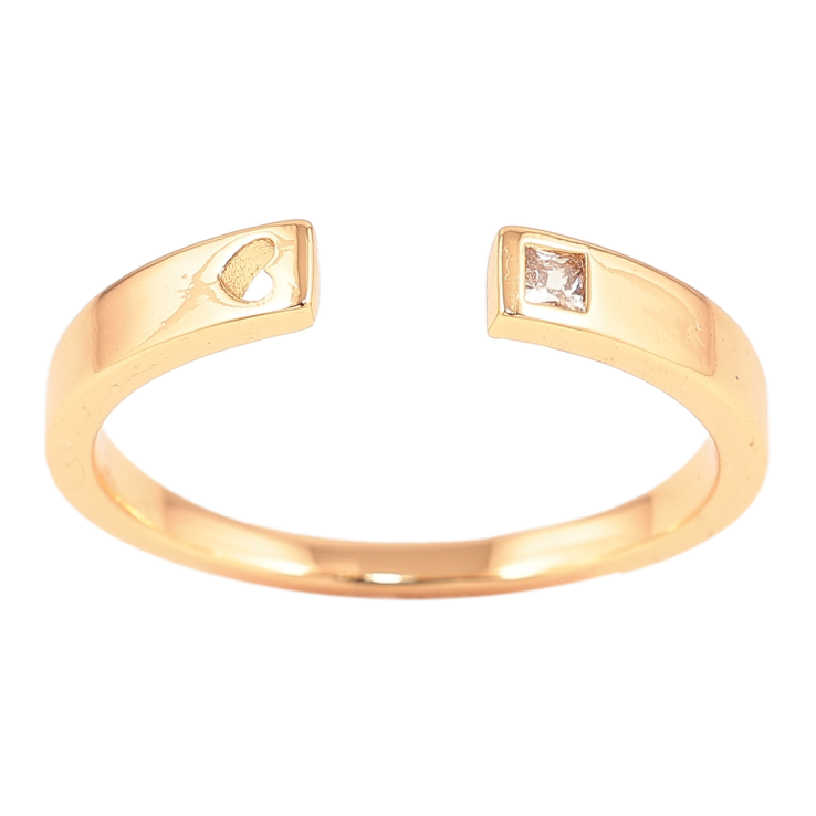 Каблучка Xuping Позолота 18K «Роз'ємна шинка з кристалом і сердечком» фото №25 Каблучка Xuping Позолота 18K «Роз'ємна шинка з кристалом і сердечком» фото №25