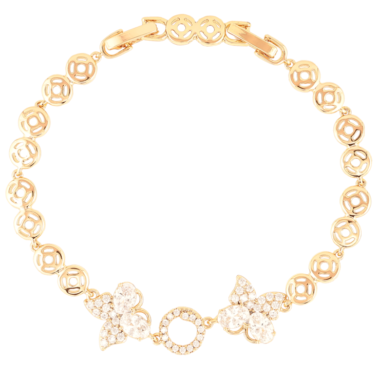Браслет Xuping Позолота 18K Кристальные бабочки длинна с доп.замком 17,19см х 6мм фото №14 Браслет Xuping Позолота 18K Кристальные бабочки длинна с доп.замком 17,19см х 6мм фото №14