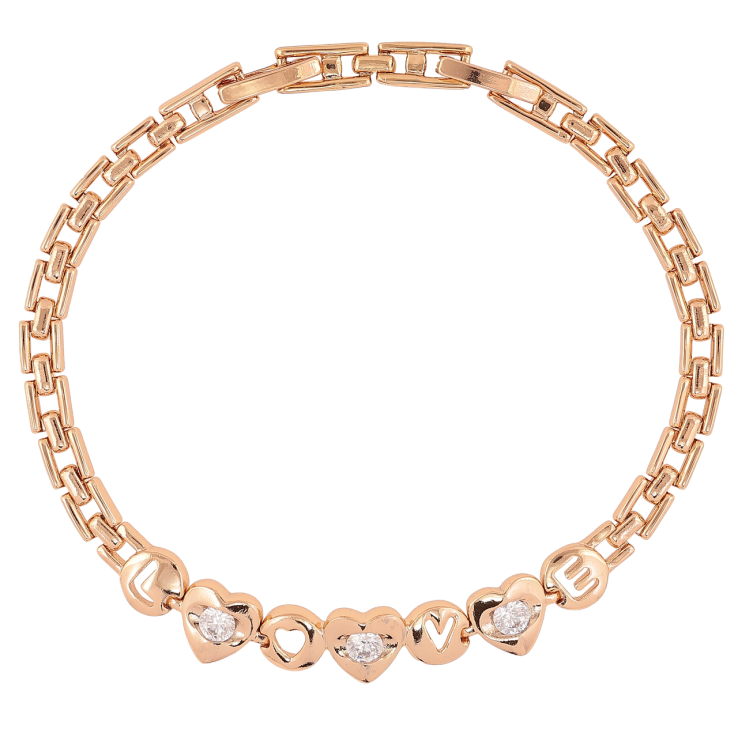 Браслет Xuping Позолота 18K Сердечки Love длинна с доп.замком 17,19см х 4мм фото №17 Браслет Xuping Позолота 18K Сердечки Love длинна с доп.замком 17,19см х 4мм фото №17