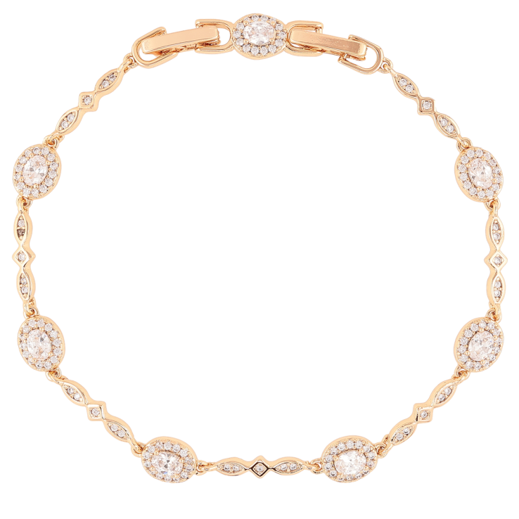Браслет Xuping Позолота 18K Инкрустация цирконием длинна с доп.замком 17,19см х 2-6мм фото №16