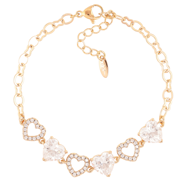 Браслет Xuping Позолота 18K Кристальные сердечки длинна с доп.цепочкой 17-20см х 4мм фото №25 Браслет Xuping Позолота 18K Кристальные сердечки длинна с доп.цепочкой 17-20см х 4мм фото №25