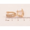 Сережки Xuping Позолота 18K англійський замок «Візерунок з доріжками цирконію» фото №2