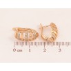 Серьги Xuping Позолота 18K английский замок Узор с дорожками циркония фото №2 Серьги Xuping Позолота 18K английский замок Узор с дорожками циркония фото №2
