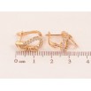 Серьги Xuping Позолота 18K английский замок Бегунки с цирконием фото №2 Серьги Xuping Позолота 18K английский замок Бегунки с цирконием фото №2