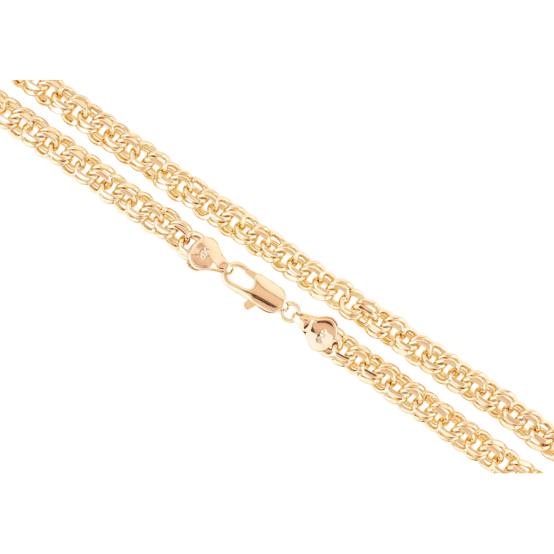 Ланцюжок Xuping Позолота 18K Плетіння Бісмарк» довжина 49см х 6мм фото №6