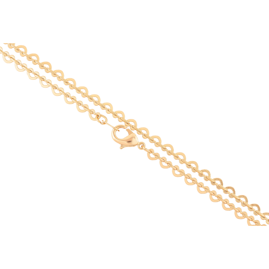 Ланцюжок Xuping Позолота 18K Плетіння Сердечка» довжина 46см х 3.5мм фото №1 Ланцюжок Xuping Позолота 18K Плетіння Сердечка» довжина 46см х 3.5мм фото №1