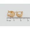 Сережки Xuping Позолота 18K замок-шпилька Маленькі колечка з візерунком фото №2