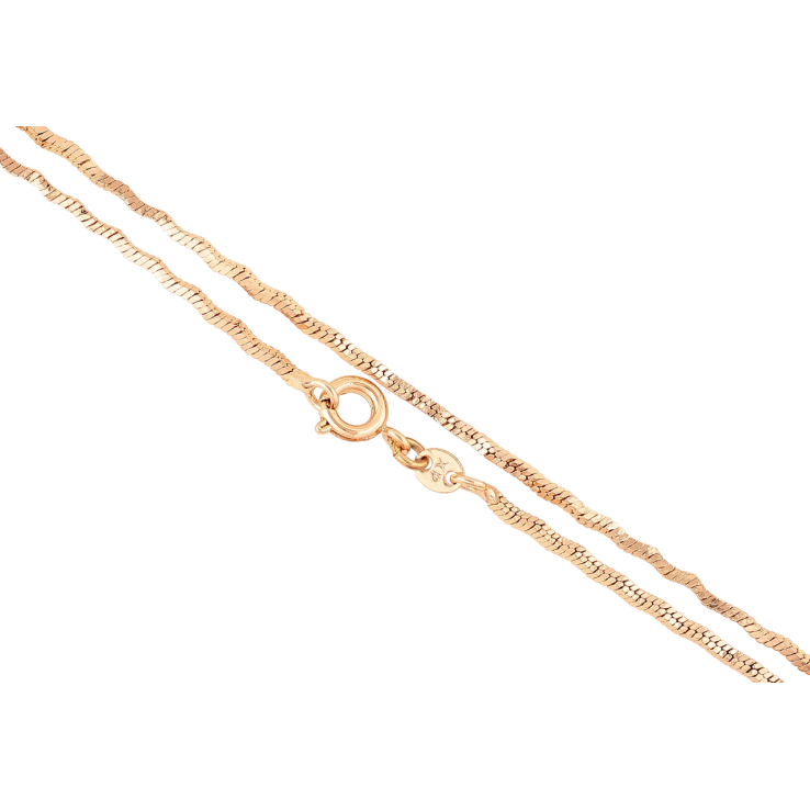 Ланцюжок Xuping Позолота 18K Плетіння Ювелірний шнур перекручений» довжина 45см х 1.5мм фото №7 Ланцюжок Xuping Позолота 18K Плетіння Ювелірний шнур перекручений» довжина 45см х 1.5мм фото №7