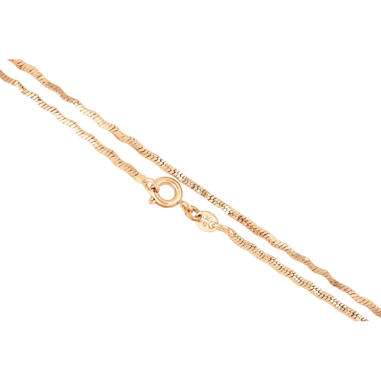 Ланцюжок Xuping Позолота 18K Плетіння Ювелірний шнур перекручений» довжина 45см х 1.5мм фото №11