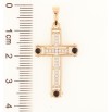 Кулон Xuping Позолота 18K Хрест з цирконієм і чорною емаллю» для ланцюжка до 6мм фото №2 Кулон Xuping Позолота 18K Хрест з цирконієм і чорною емаллю» для ланцюжка до 6мм фото №2
