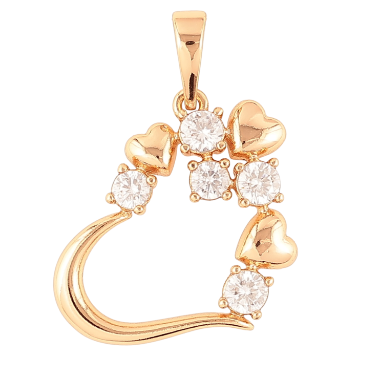 Кулон Xuping Позолота 18K «Сердечко з цирконієм» для ланцюжка до 6мм фото №25 Кулон Xuping Позолота 18K «Сердечко з цирконієм» для ланцюжка до 6мм фото №25
