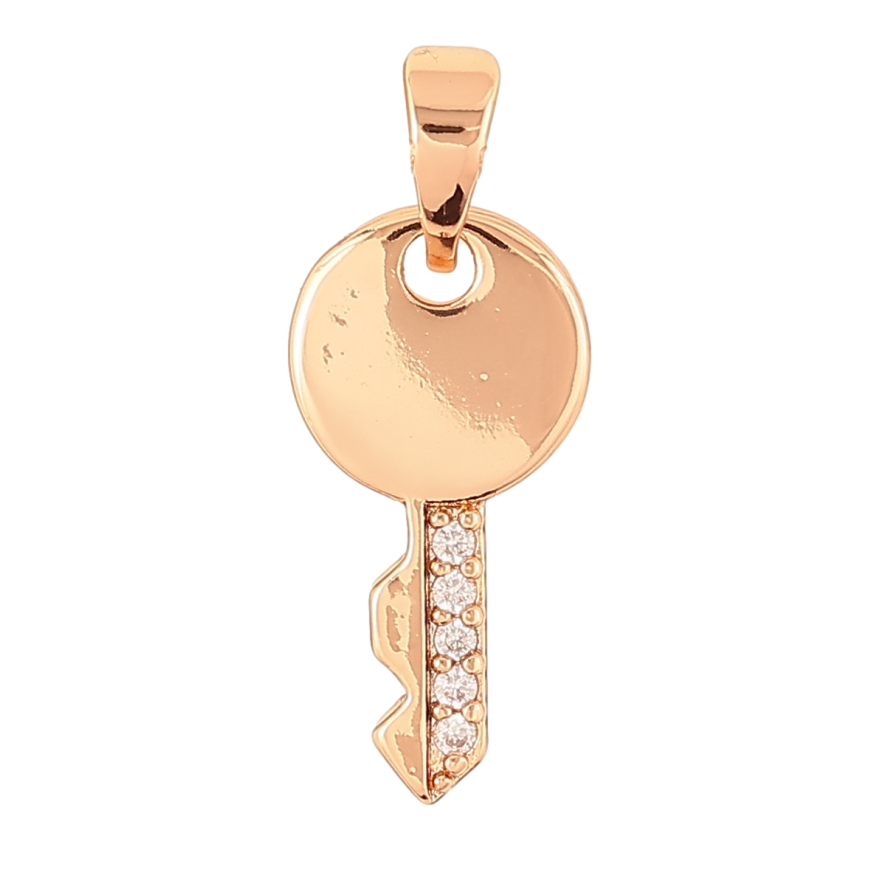 Кулон Xuping Позолота 18K «Ключик з цирконієм» для ланцюжка до 5мм фото №1 Кулон Xuping Позолота 18K «Ключик з цирконієм» для ланцюжка до 5мм фото №1